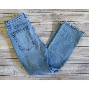 ASKK NY Jeans Womens 29 x 27 Light Wash Distressed Crop Denim Made in USA